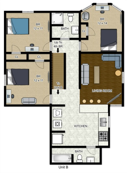 Apartment B - 2nd Floor